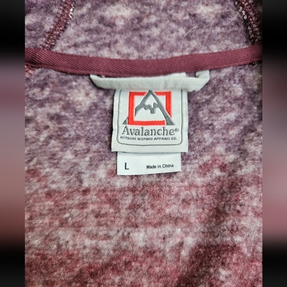 Avalanche Womens Fair Isle Full Zip Hooded Cozy Sweater Jacket, Size Large - Picture 5 of 8